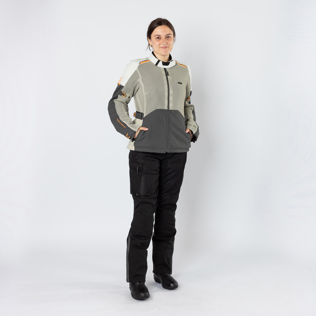 Damen Tourster-BigAir 1.0 Jacke dunkelgrau-steingrau-orange