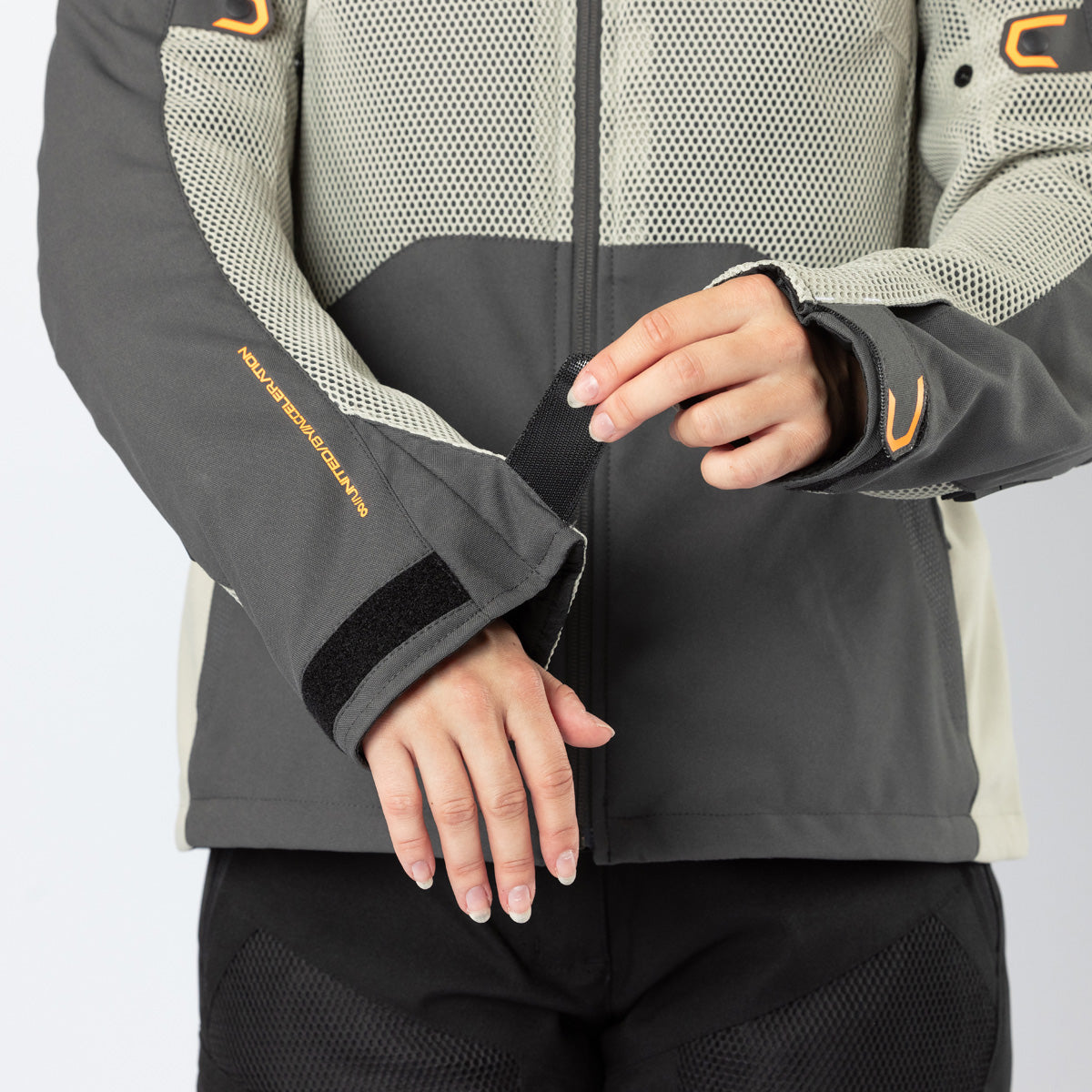 Damen Tourster-BigAir 1.0 Jacke dunkelgrau-steingrau-orange