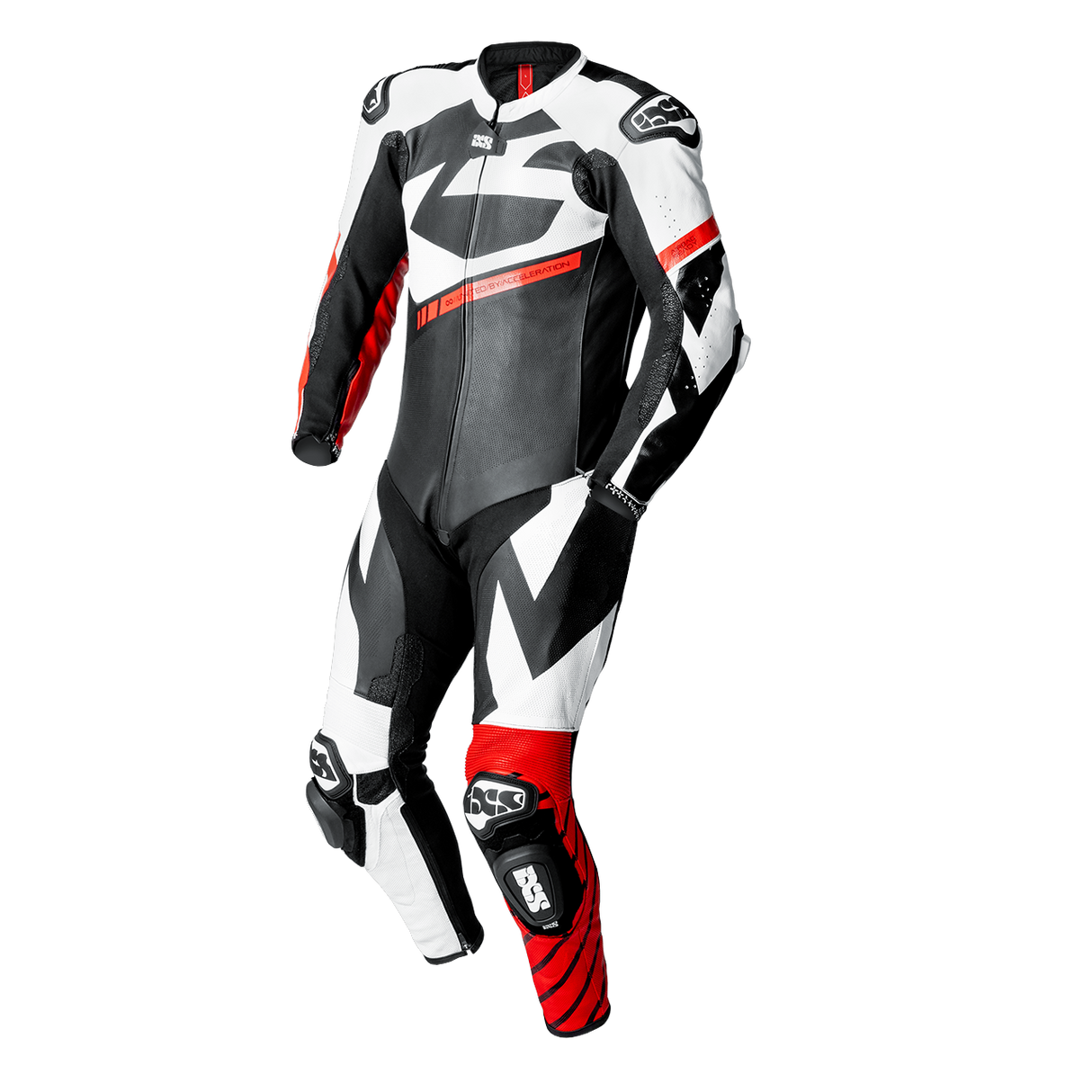 iXS-Ace 1.0 Lederkombi Einteiler - schwarz-weiss-rot-01