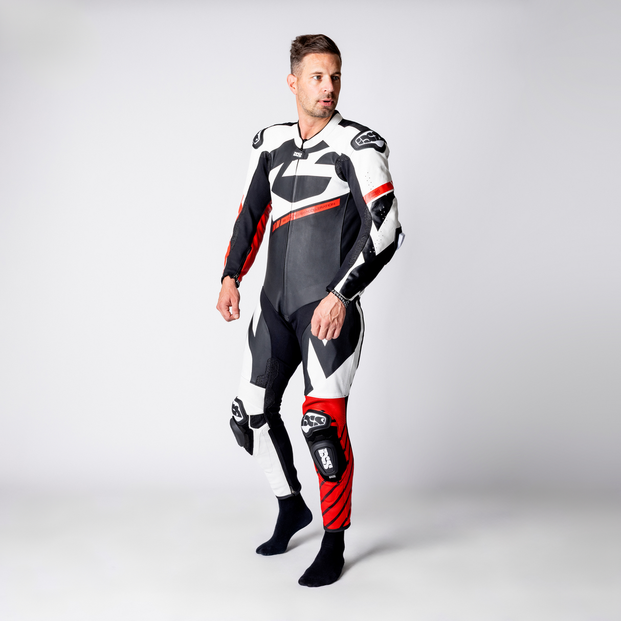 iXS-Ace 1.0 Lederkombi Einteiler - schwarz-weiss-rot-09