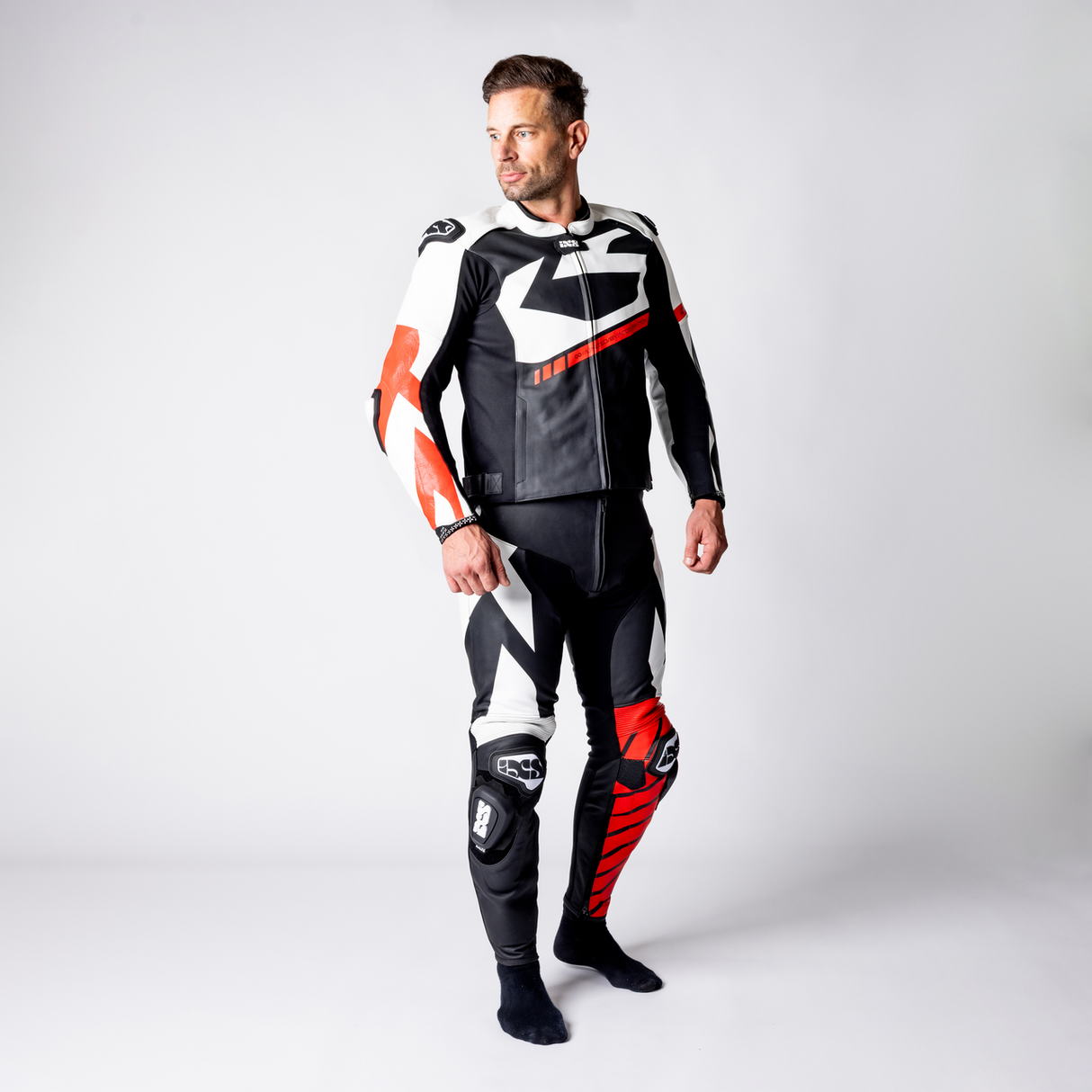 iXS-Ace 1.0 Lederkombi Zweiteiler - schwarz-weiss-rot-02