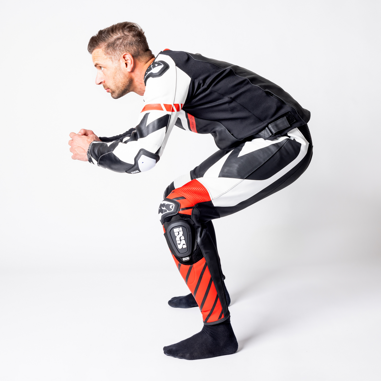iXS-Ace 1.0 Lederkombi Zweiteiler - schwarz-weiss-rot-26