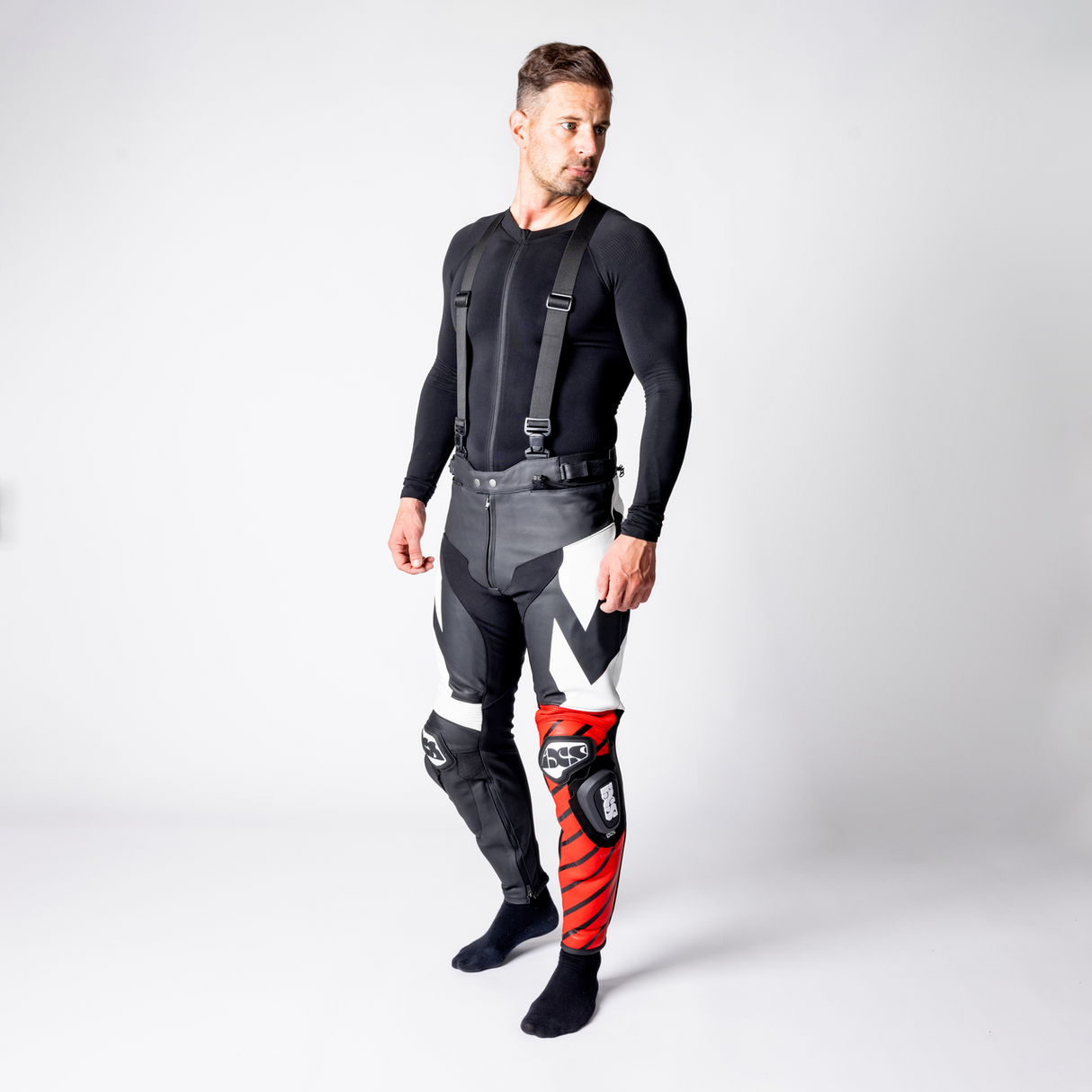iXS-Ace 1.0 Lederkombi Zweiteiler - schwarz-weiss-rot-28