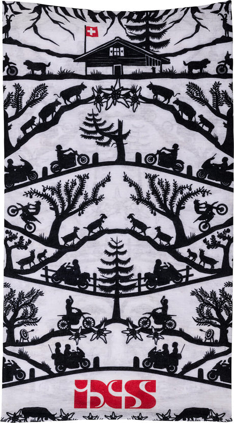 Schlauchtuch Micro weiss-schwarz