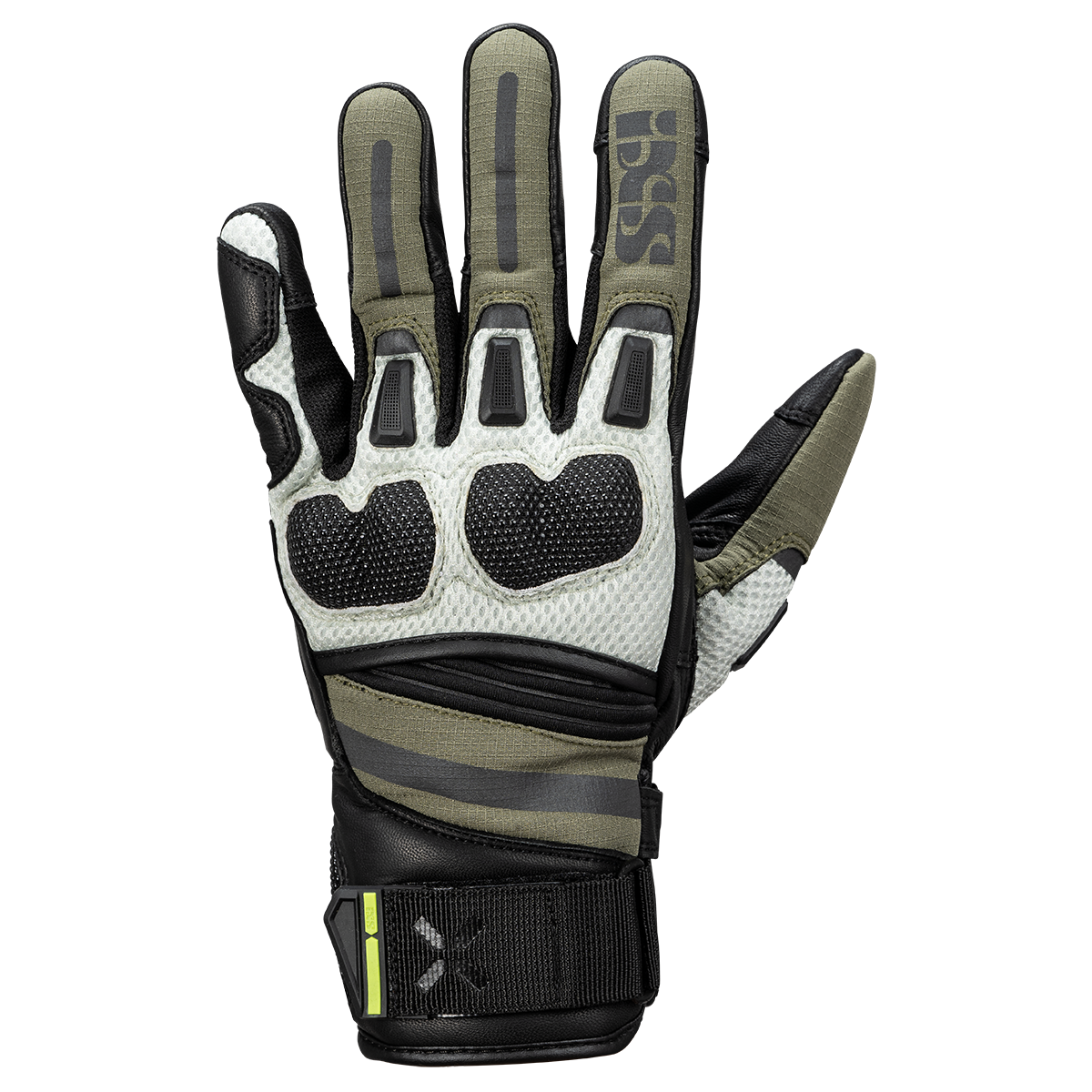 Montevideo-Air 2.0 Kurzhandschuhe schwarz-oliv-hellgrau