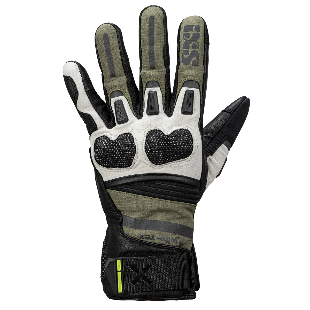 Montevideo-ST Kurzhandschuhe schwarz-oliv-hellgrau