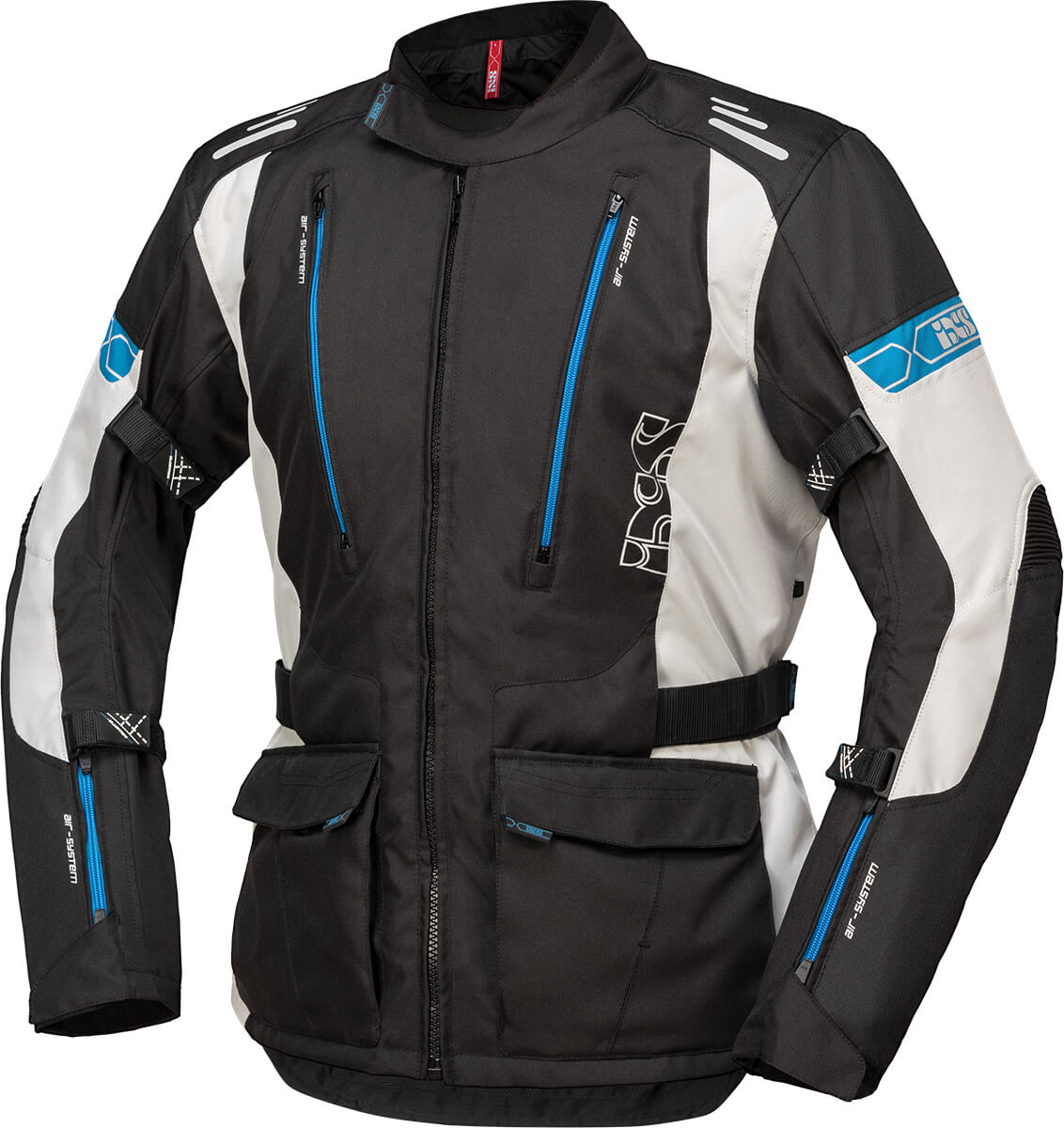 Tour Jacke Lorin-ST schwarz-hellgrau-blau