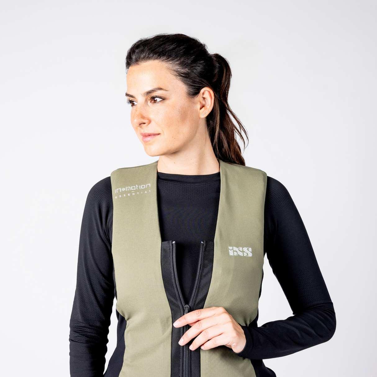 iXS-Airbag Weste IPRO 1.0 - oliv-schwarz-09