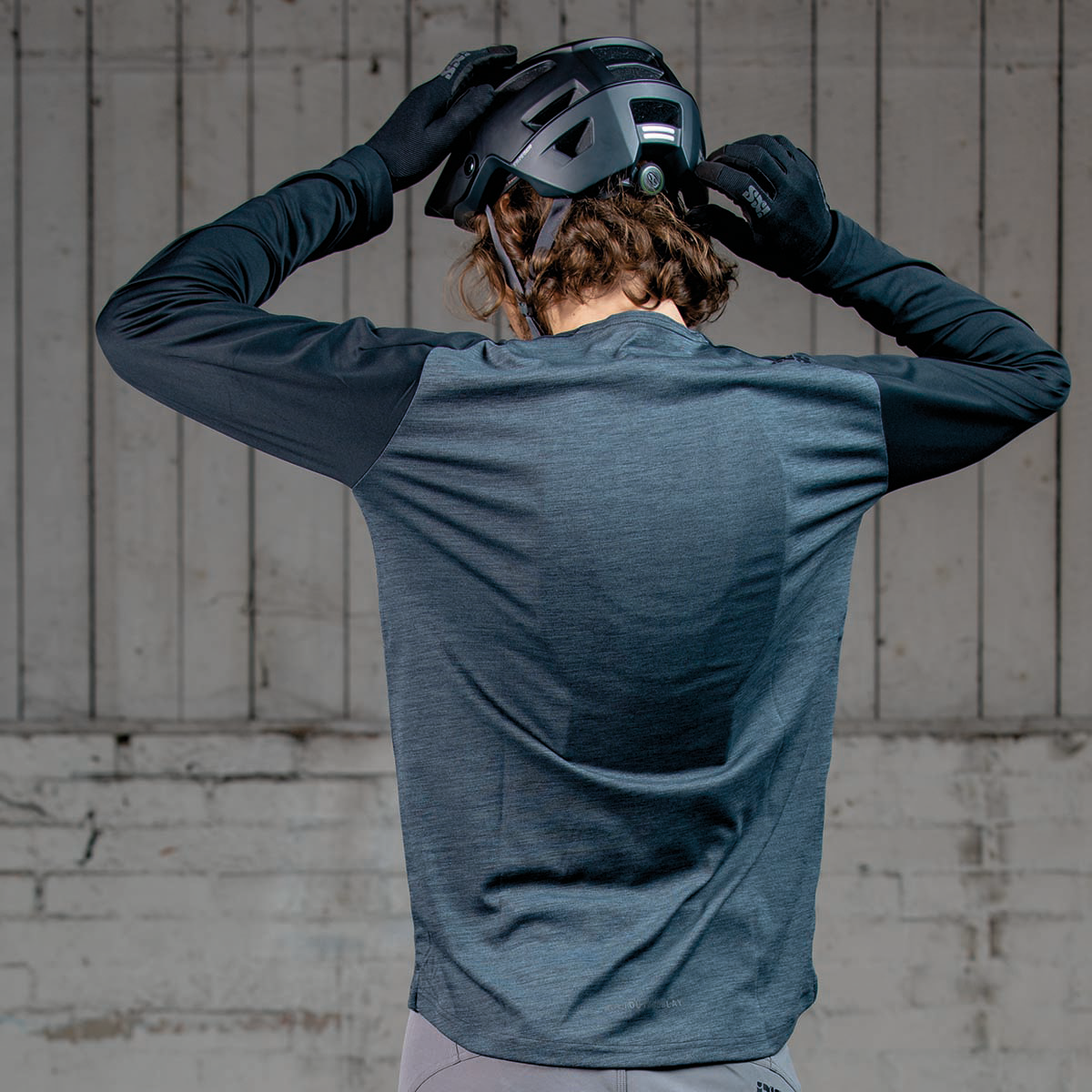 Flow X long sleeve Jersey graphit-solid schwarz