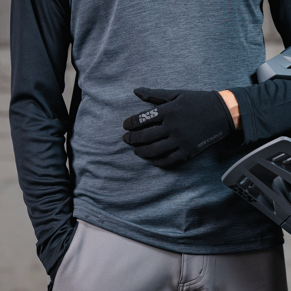 Flow X long sleeve Jersey graphit-solid schwarz