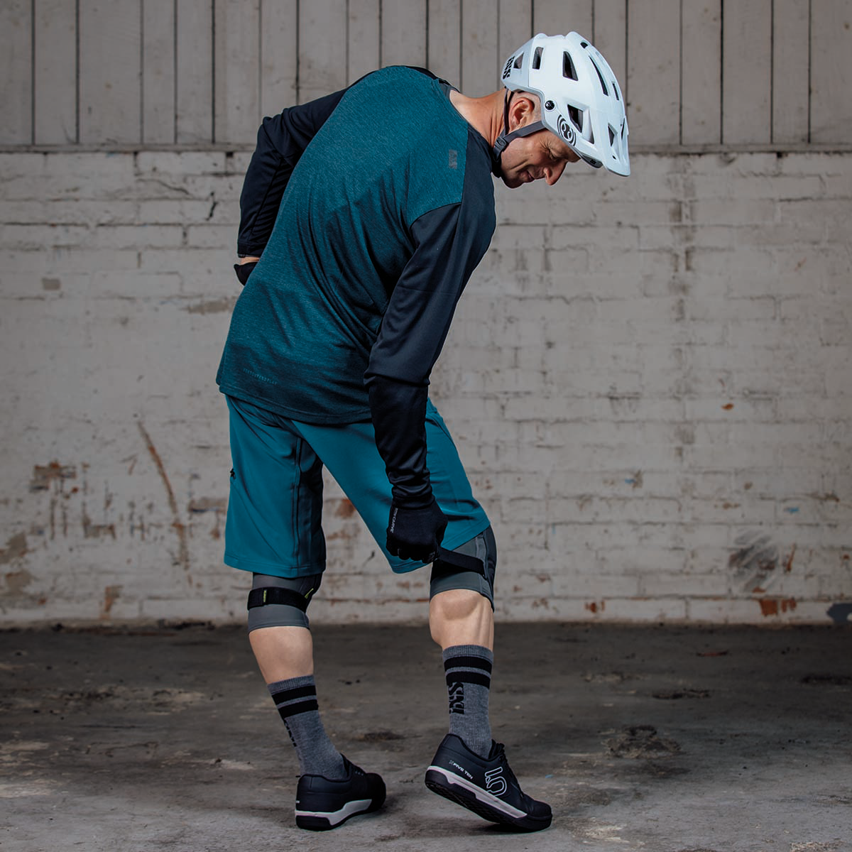 Flow X long sleeve Jersey everglade-solid schwarz