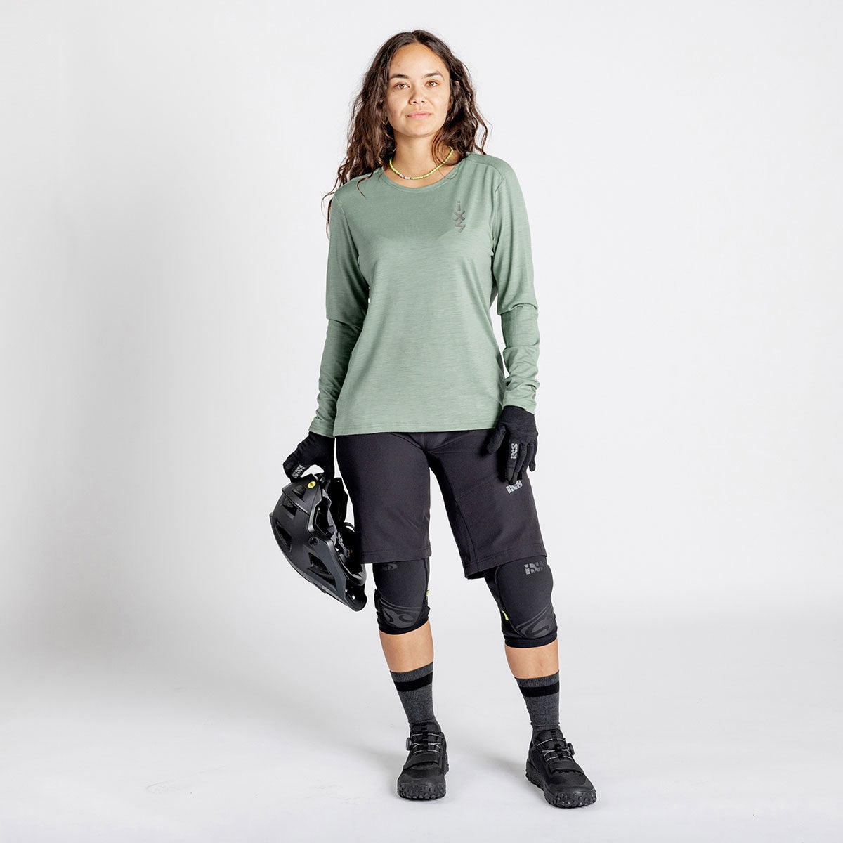 Damen Flow Merino Langarm Jersey sage