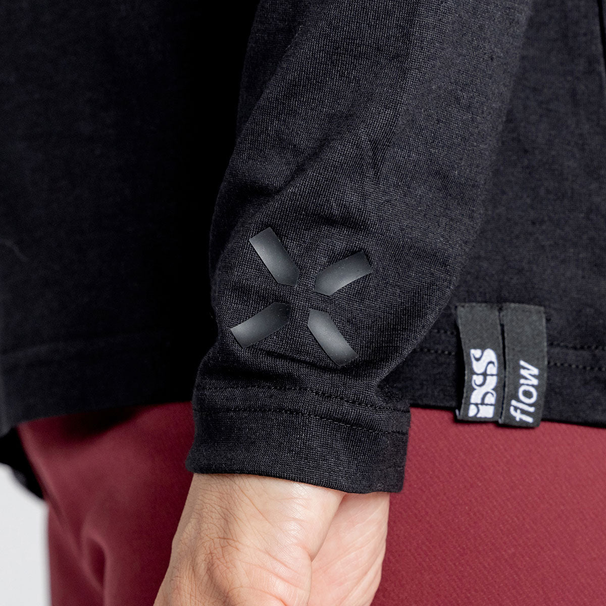 Damen Flow Merino Langarm Jersey schwarz