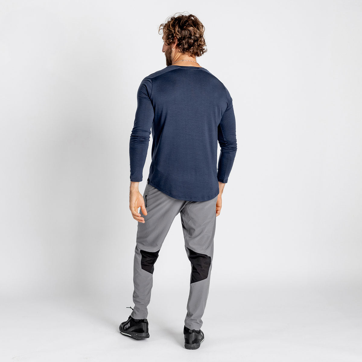 Flow Merino Langarm Jersey marine