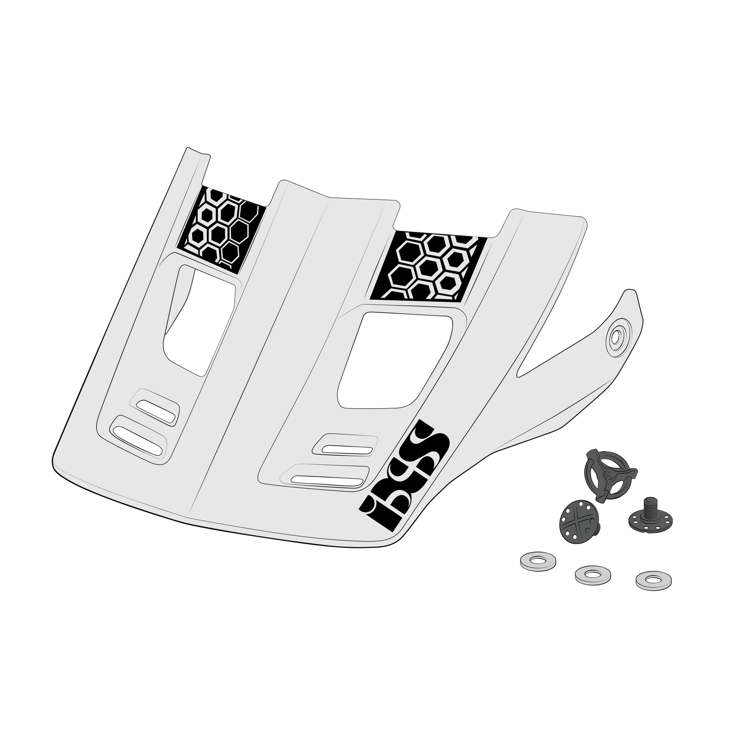 Visier + Pins Xult DH weiss-schwarz