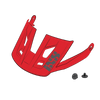 visière + pins Trigger AM fluo red