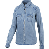 Carve Digger Women Organic Denim Shirt washed blue