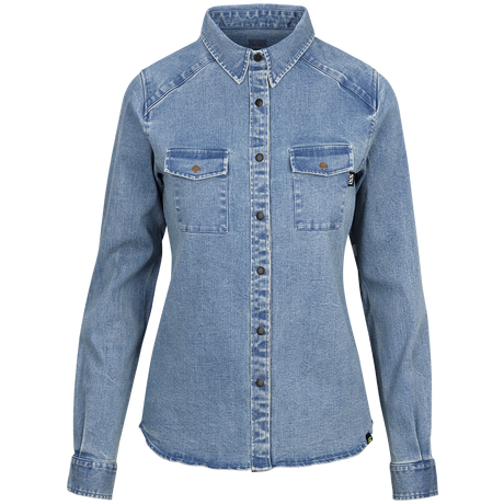 Carve Digger Women Organic Denim Shirt washed blue