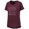Flow Women Tech Tee Contour raisin 