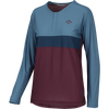 Women's Flow XTG long sleeve henley raisin-marine