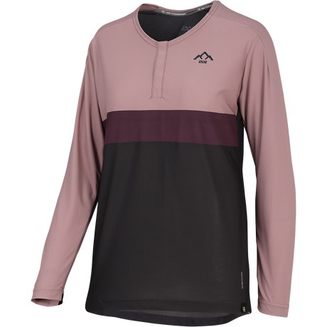 Women's Flow XTG Long Sleeve Henley anthrazit-raisin