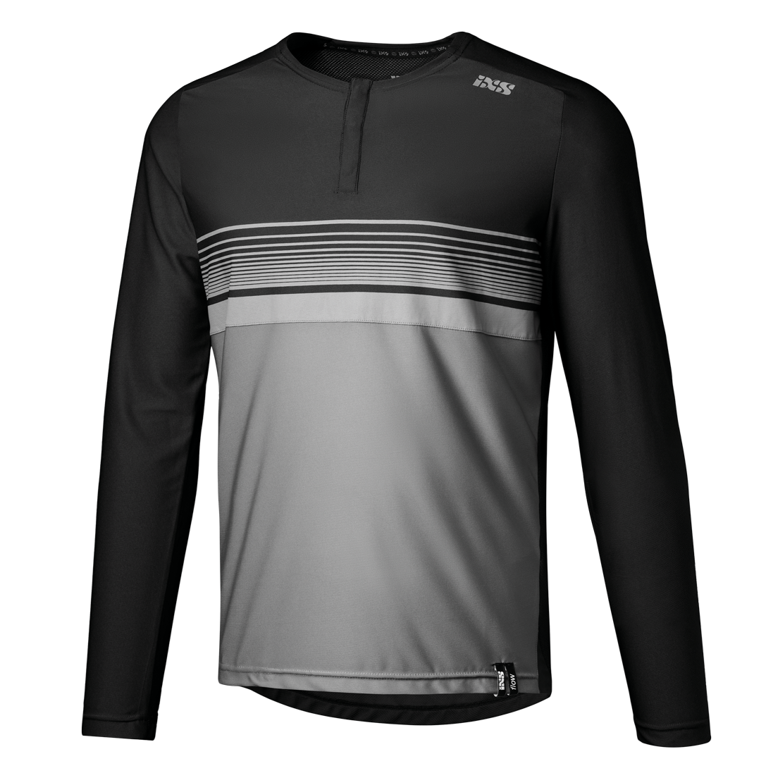 Flow Lite 1.0 Henley schwarz-graphit