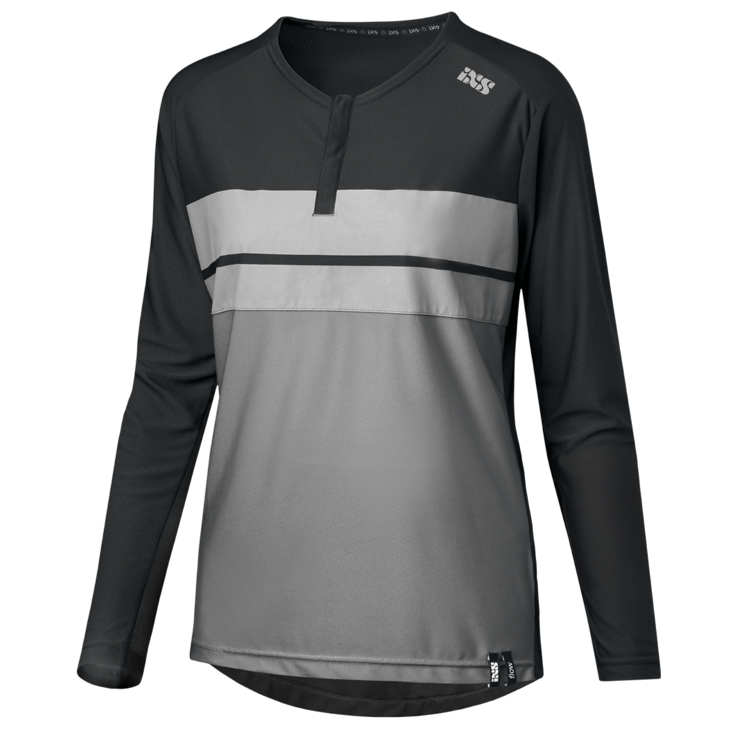 Damen Flow Lite 1.0 Henley schwarz-graphit