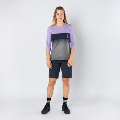Damen Carve 1.0 3/4 Jersey lavender-graphit
