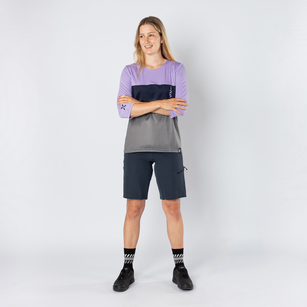 Damen Carve 1.0 3/4 Jersey lavender-graphit