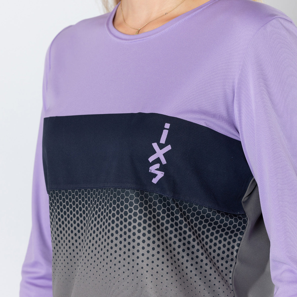 iXS Women's Carve 1.0 3/4 jersey lavender-graphite – iXS.com