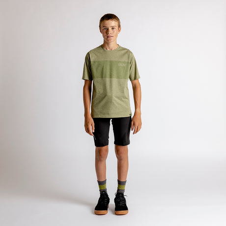 Kids Flow Censored Tech Tee olive