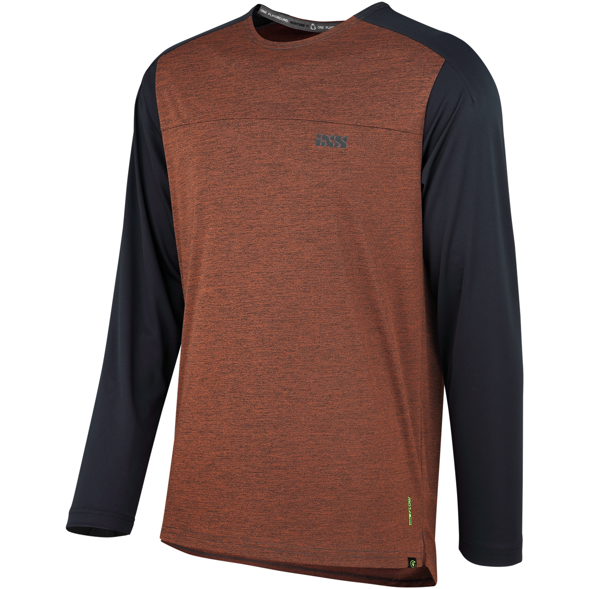 Flow X Kids long sleeve Jersey burnt orange-solid schwarz