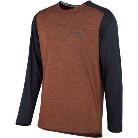 Flow X Kids long sleeve Jersey burnt orange-solid schwarz
