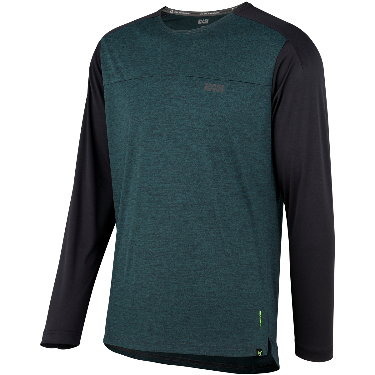 Flow X Kids long sleeve Jersey everglade-solid schwarz