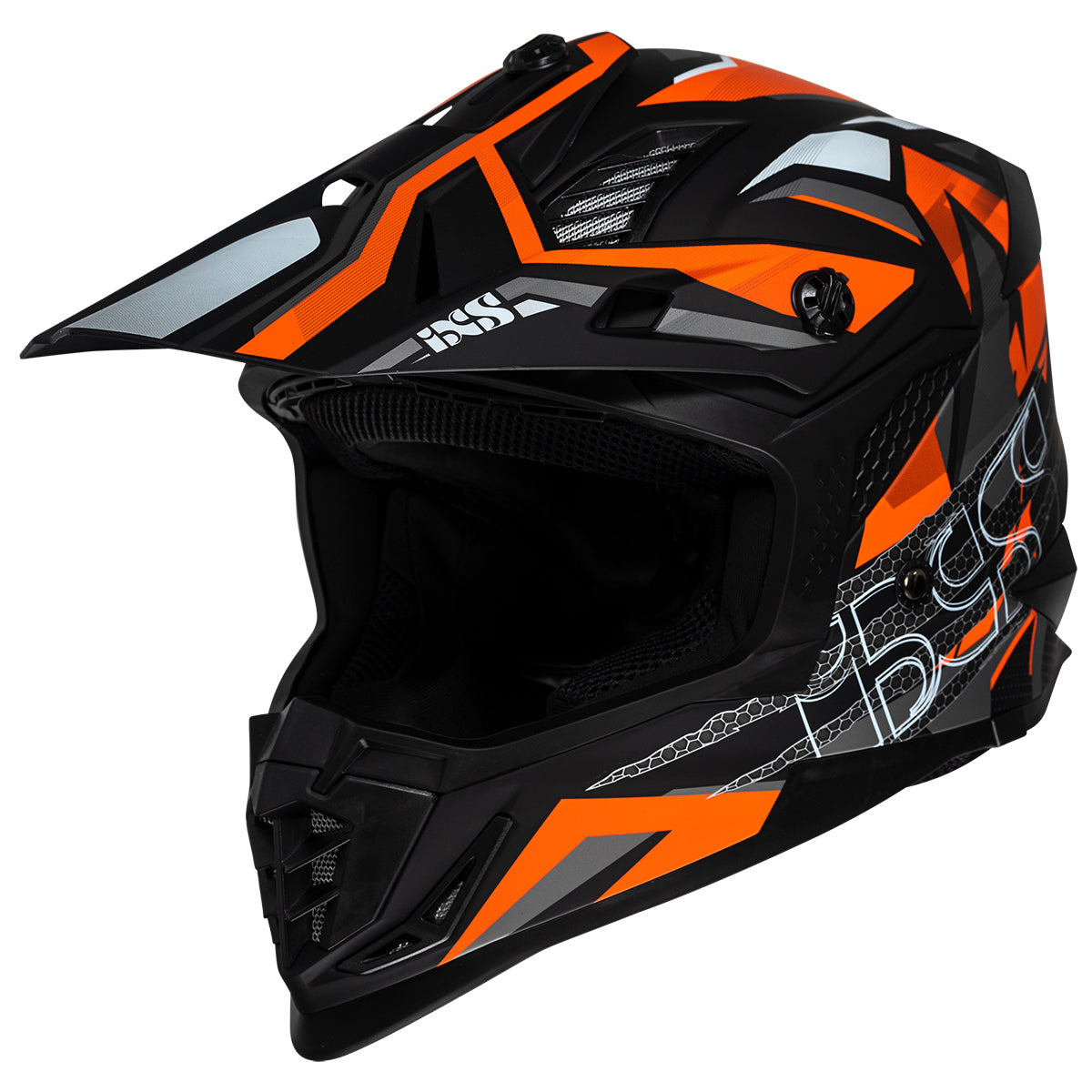 IXS Casque de motocross iXS363 noir mat-orange-anthracite