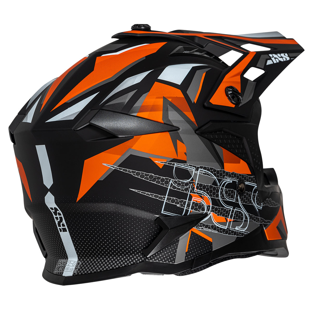 Motocross Helm iXS363 2.0 schwarz matt-orange-anthrazit
