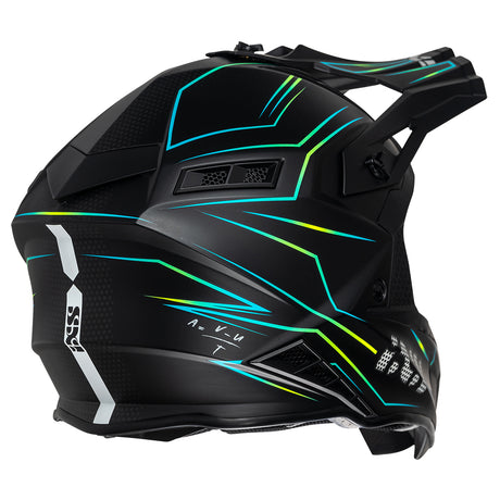 Motocross Helm iXS189FG 2.0 schwarz matt-gelb neon