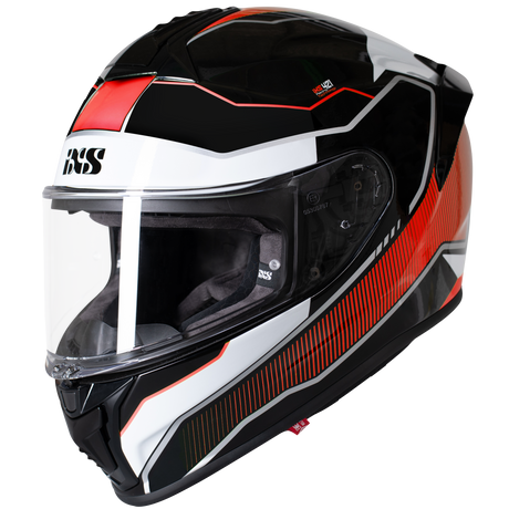 Integralhelm iXS421 FG 2.1 schwarz-weiss-rot fluo