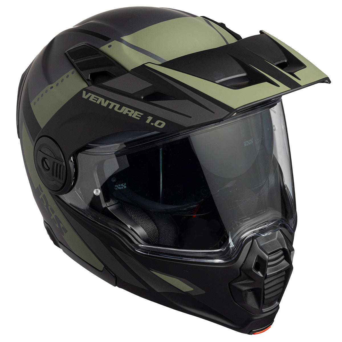 iXS Flip-Up helmet Venture 1.0 matt black-antracite-olive – IXS.com