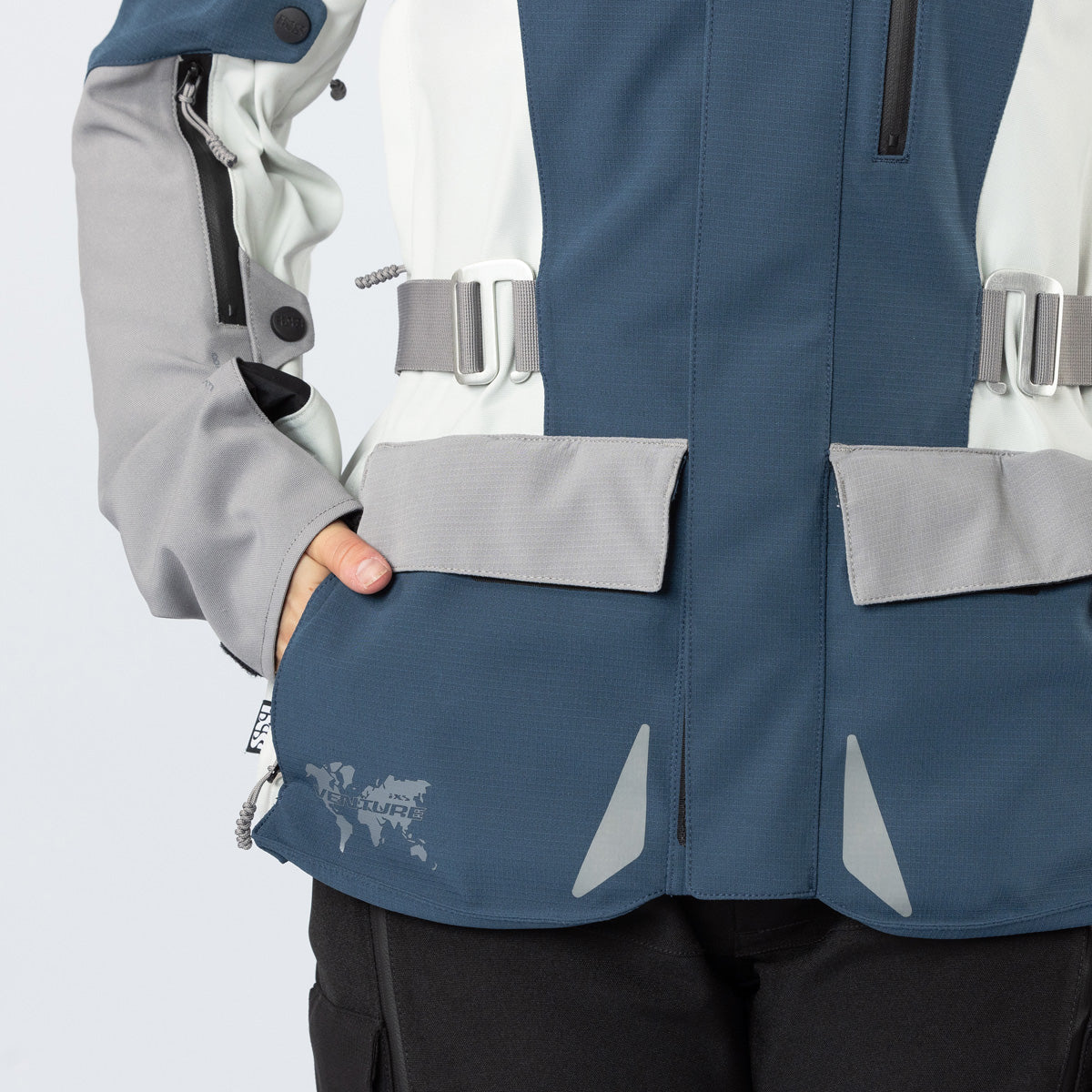 Damen Venture-STX 1.0 Laminatjacke blau-hellgrau