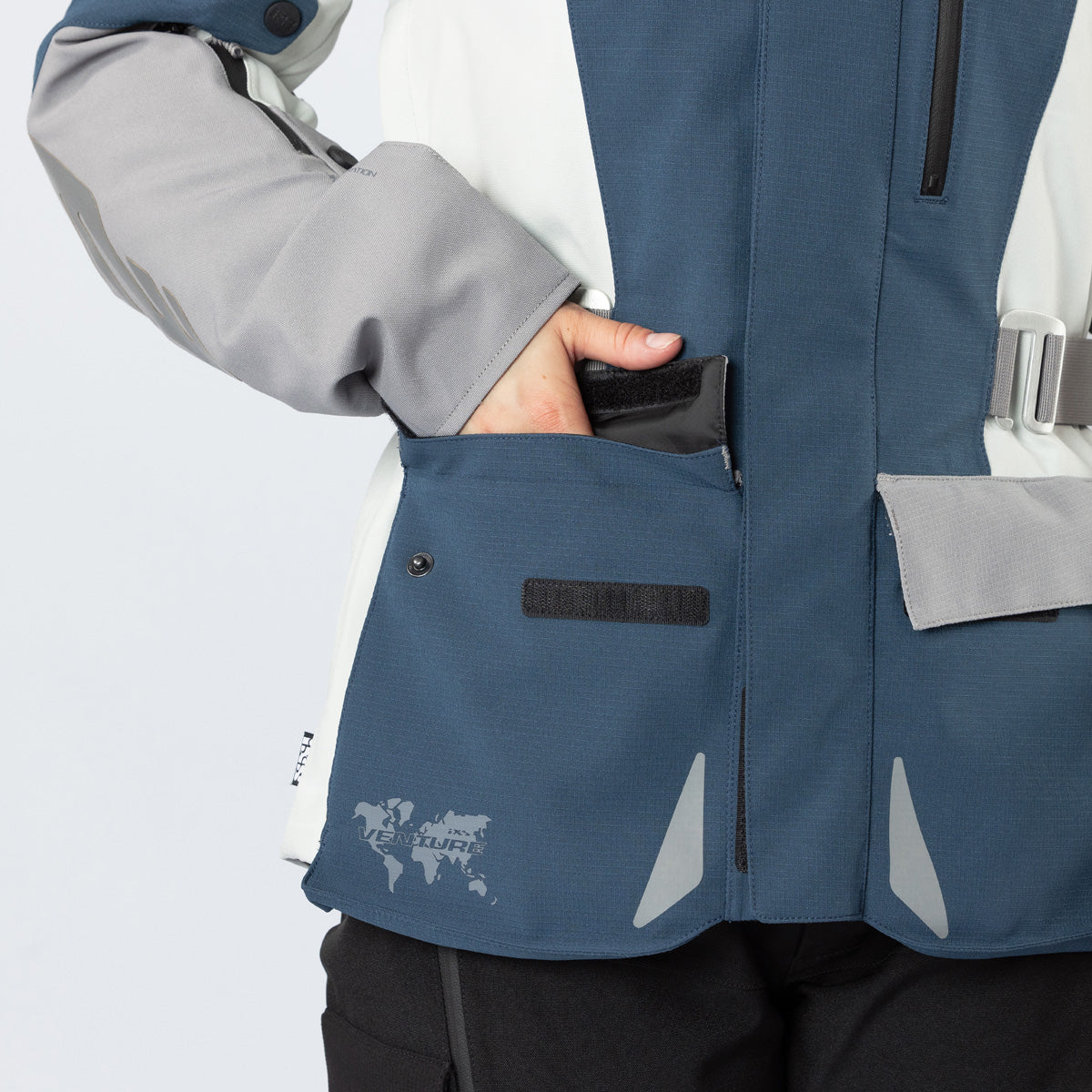 Damen Venture-STX 1.0 Laminatjacke blau-hellgrau