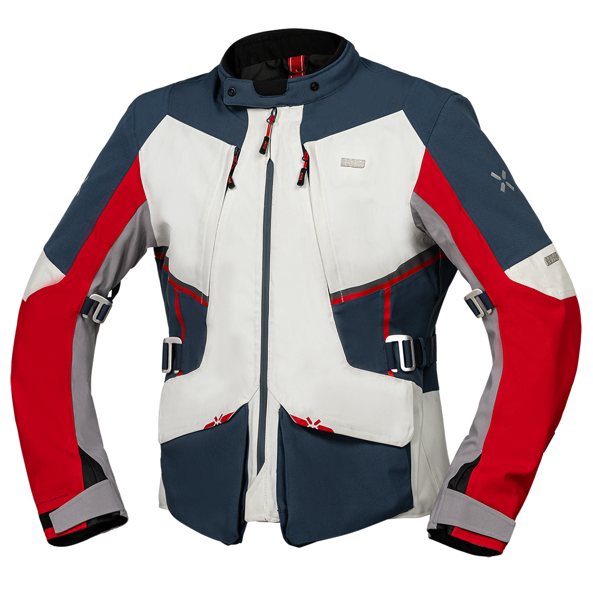 Tourster-STX 1.0 Laminatjacke hellgrau-blau-rot