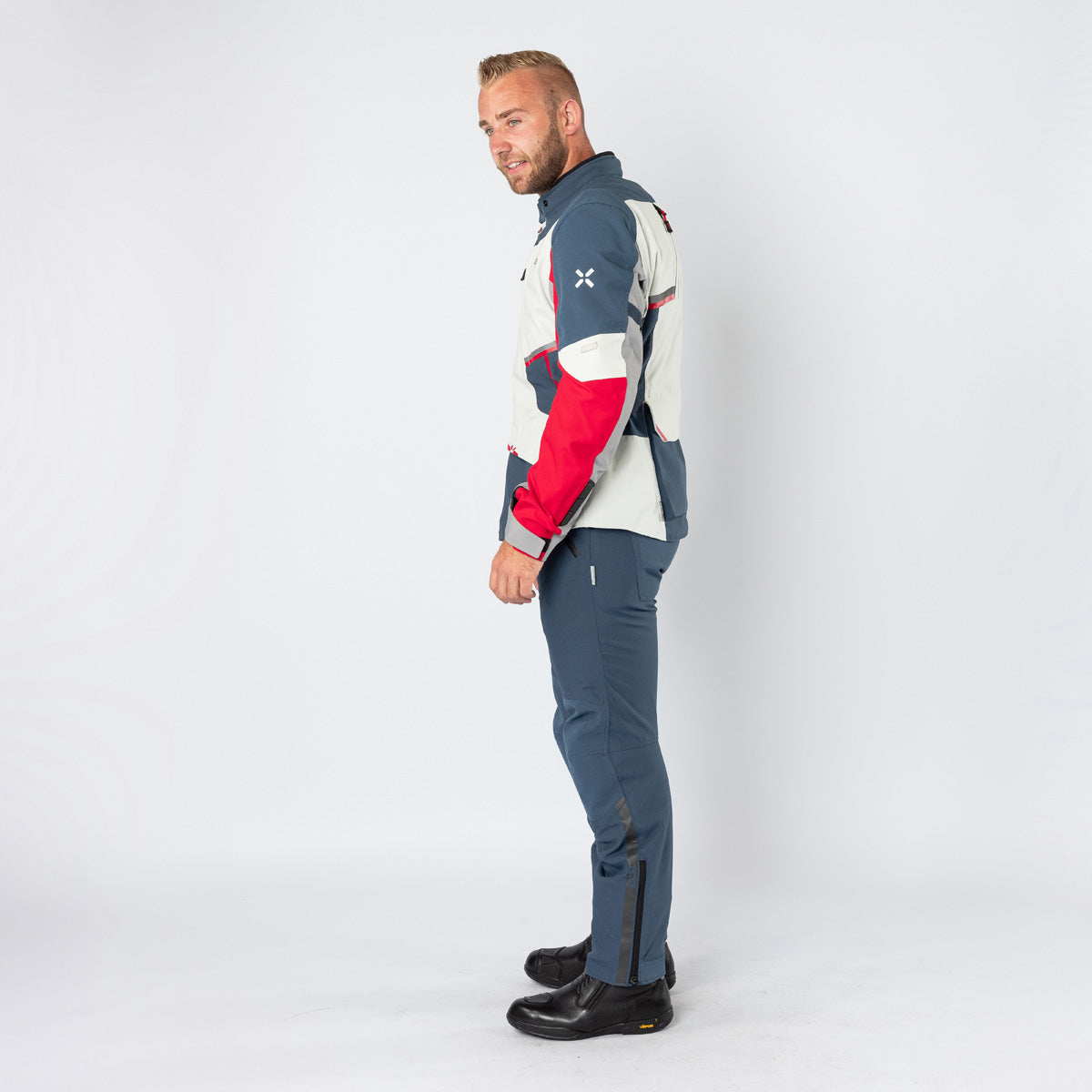 Tourster-STX 1.0 Laminatjacke hellgrau-blau-rot