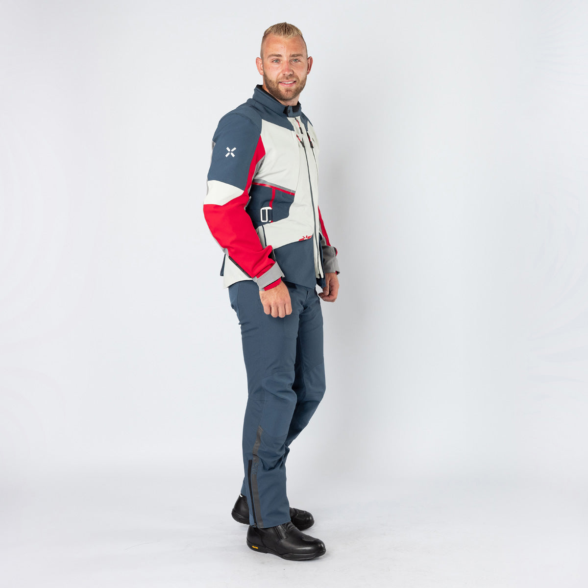 Tourster-STX 1.0 Laminatjacke hellgrau-blau-rot