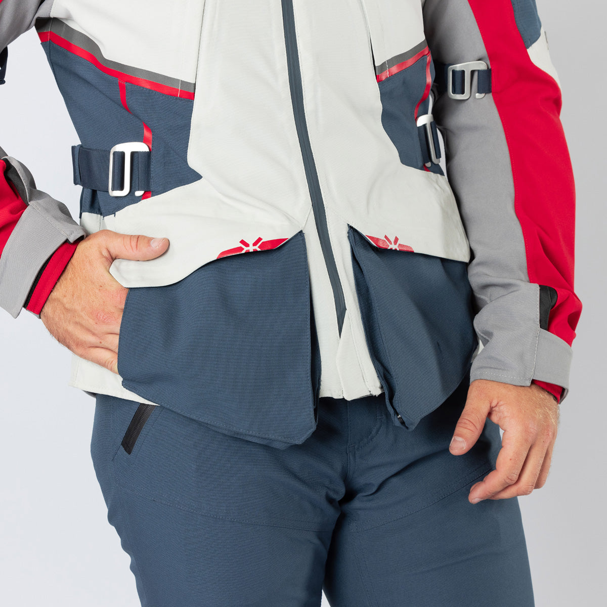 Tourster-STX 1.0 Laminatjacke hellgrau-blau-rot