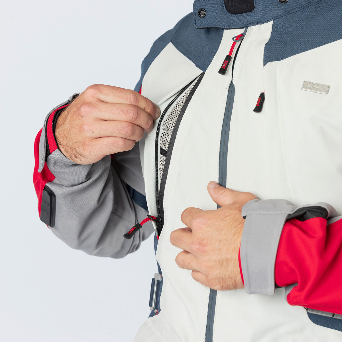 Tourster-STX 1.0 Laminatjacke hellgrau-blau-rot