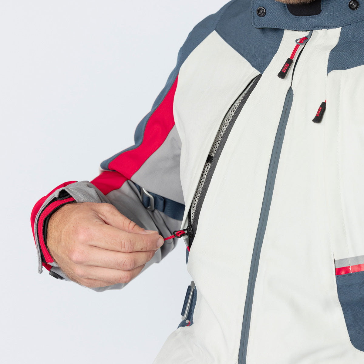 Tourster-STX 1.0 Laminatjacke hellgrau-blau-rot