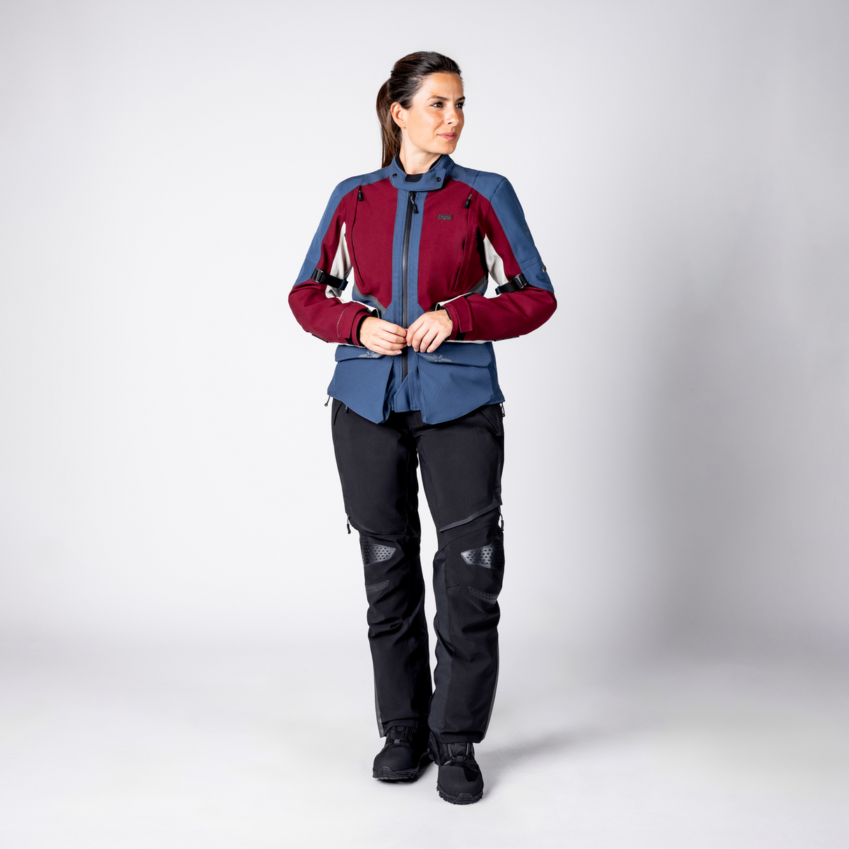 iXS-Damen Tourster-STX 1.0 Laminatjacke - weinrot-blau-cool grey-09