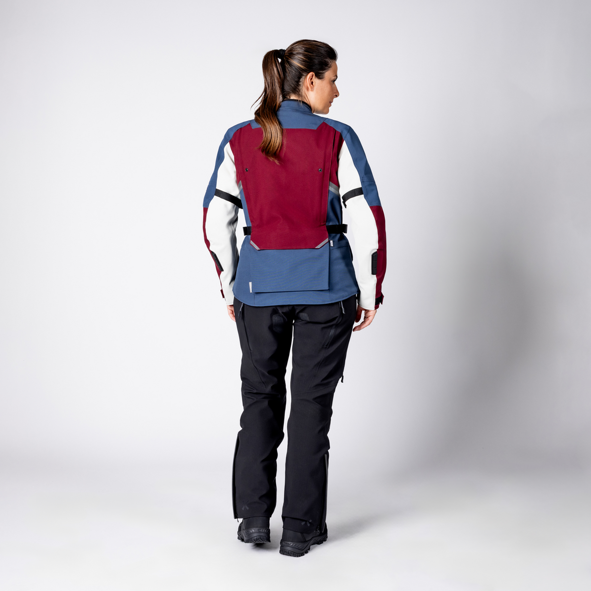 iXS-Damen Tourster-STX 1.0 Laminatjacke - weinrot-blau-cool grey-17