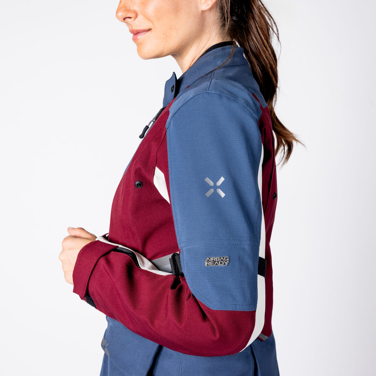 iXS-Damen Tourster-STX 1.0 Laminatjacke - weinrot-blau-cool grey-20